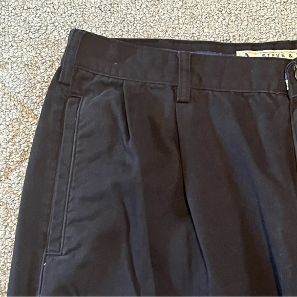 Steve & Barrys Pants Mens Size 36x32(35X31) Blue Chino Pleated Relaxed Fit - Picture 4 of 8